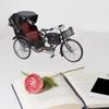 Collectible 1:10 Miniature Tricycle Model Iron Three Wheeld Rickshaw Replicas Vintage Desktop Decoration Gift For Adults