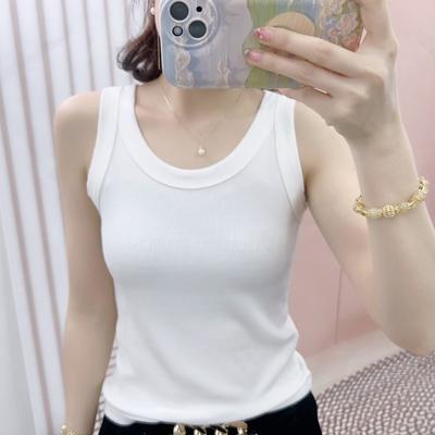 Summer New Bottom Halter Vest Sleeveless Top Fashion Casual with Solid Color Outside To Wear A Small Vest