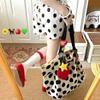 Oversized Polka Dot Tote Bag Large Capacity Handbag Cute Carryall Bag  Everyday Use