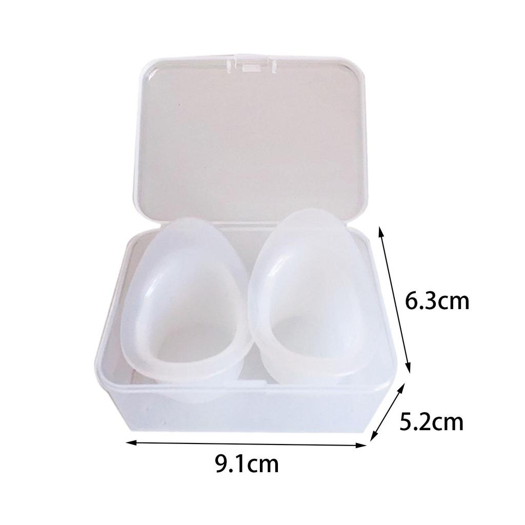 Set mit 2 Weichen Silikon-Augenwaschbechern mit Aufbewahrungsbehälter, Tragbare Augenwaschbecher