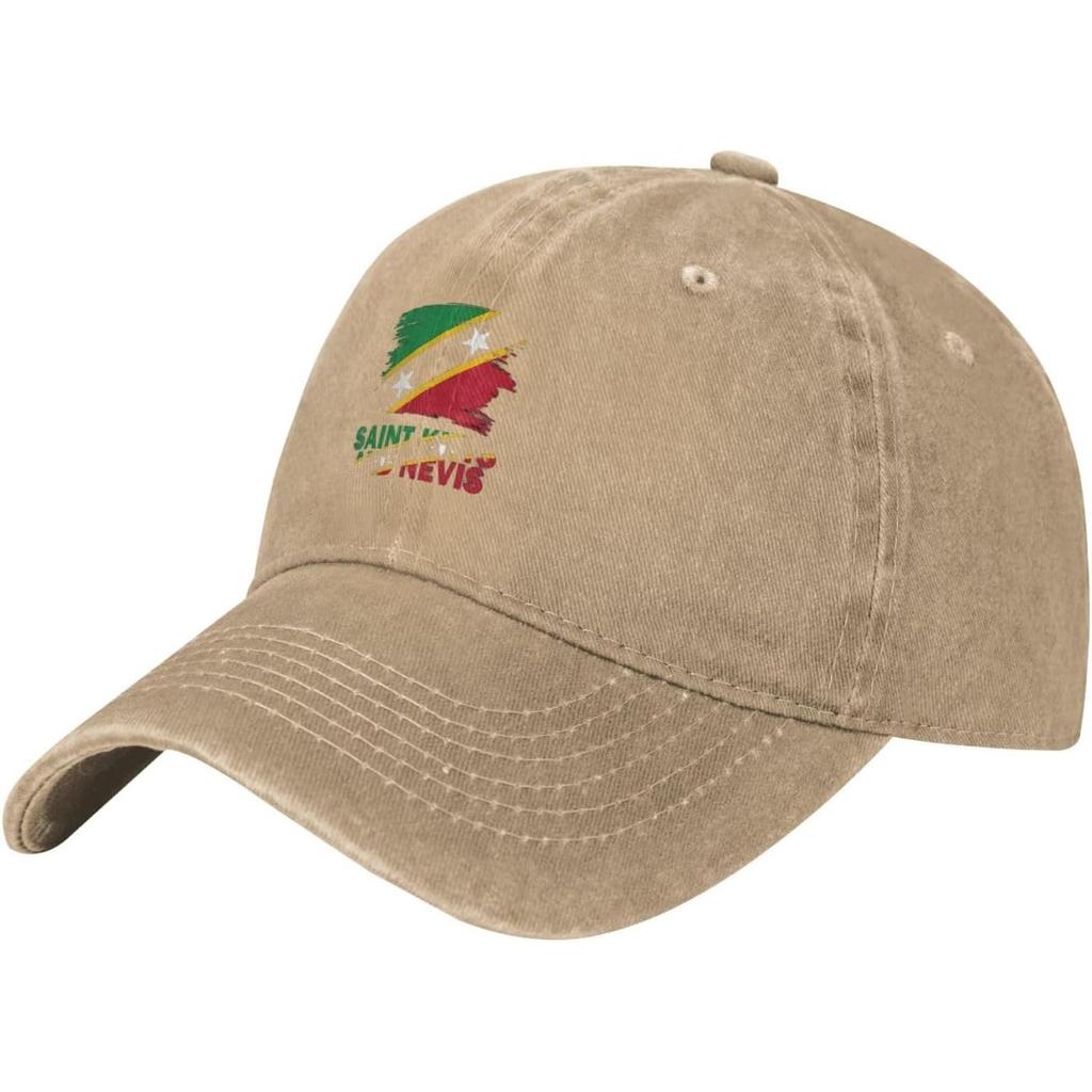 St. Kitts und Nevis Flagge Baseballkappe Gewaschene Baumwolle Dad Hat Lässig Sonnenschutz Verstellbar