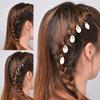 5/10Pcs Punk Women Hip-Hop Braid Hand Cross Shell Leaf Ring Hair Clips Accessory