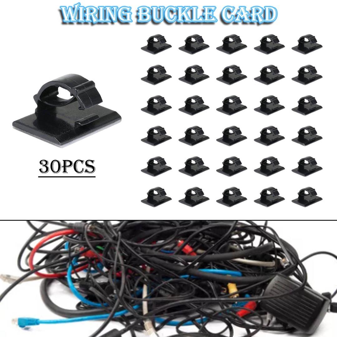 

Yuanshu мини-самоклеящиеся автомобильные зажимы для проводов, наклейка для галстука, офисные зажимы для шнура, органайзер