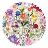 50pcs/1 lot Flower Material PET Transparent Stickers Realistic INS Style Cute Girl's Hand Account Material Storage Box Gocco