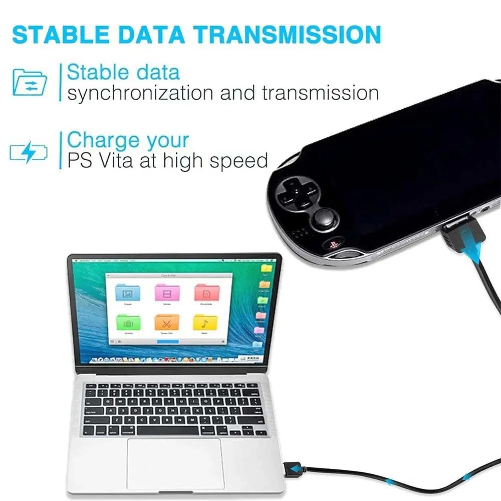 2 in 1 USB Charging Cable High Speed Data Sync Wire Handheld Console 1M Game Machine Charger Data Cord For Playstation Vita 1000