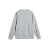 Li Ning Badfive Letter Round Neck Fleece Pullover Sweatshirt Men Sweatshirt Flower-Gray AWDT873-2