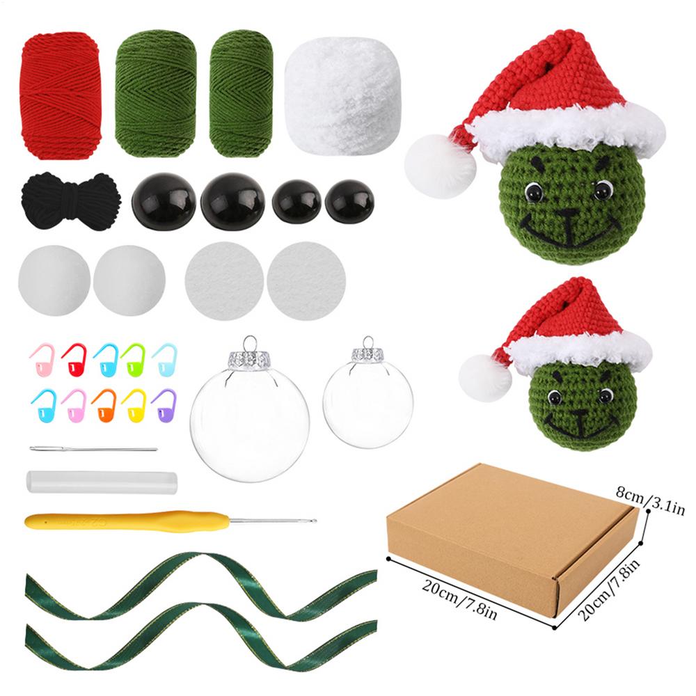 

Рождественский набор для вязания крючком для начинающих Милый детский набор для вязания крючком Крючки Набор пряжи Наборы для начинающих вязальщиков Практичные принадлежности для вязания