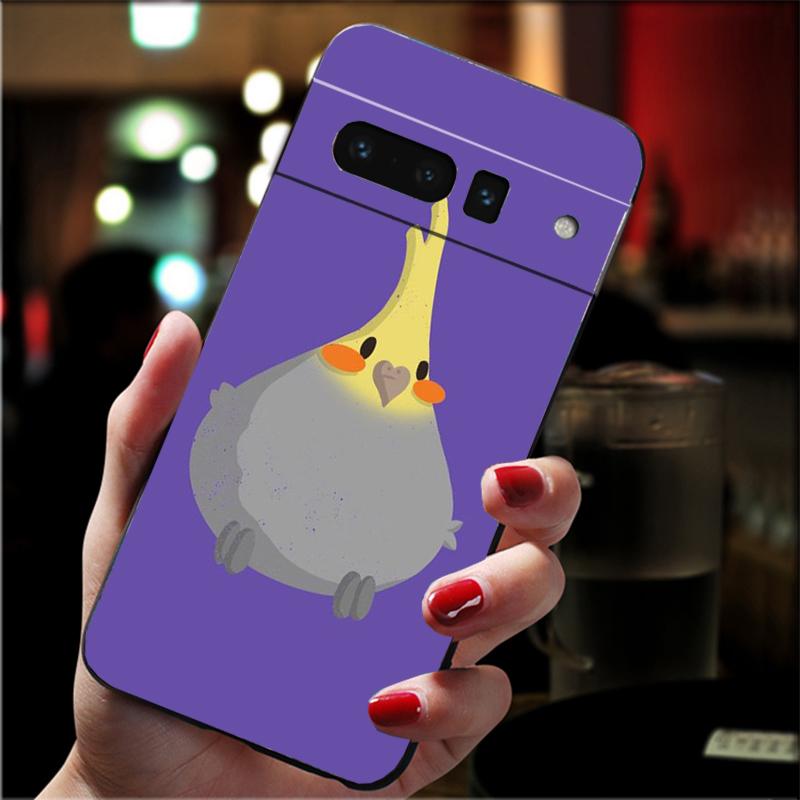 Phone Case For Google Pixel 10 Pro XL 9 Pro XL 9A 8 7 6 Pro Pixel 8A 7A 6A Pixel 8 7 6 5 Chubby Cockatiel bird Google Pixel 7