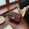 Autumn and winter new fashion diamond chain bag single shoulder oblique span small square bag