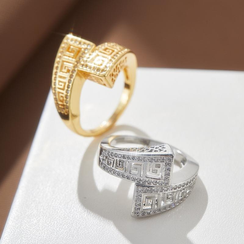 Xiaomi Luxury Ladies Personality Geometric Ring Women Elegance Zirconia Ring Jewelry for Wedding Party Gift