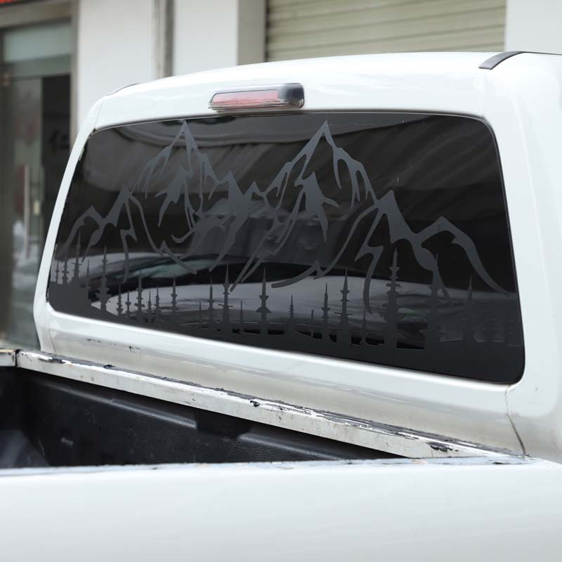For VW Volkswagen Amarok 2011-2018 PVC Car Rear Window Post Vinyl Stickers Window Stickers Decorative Trim Accessories