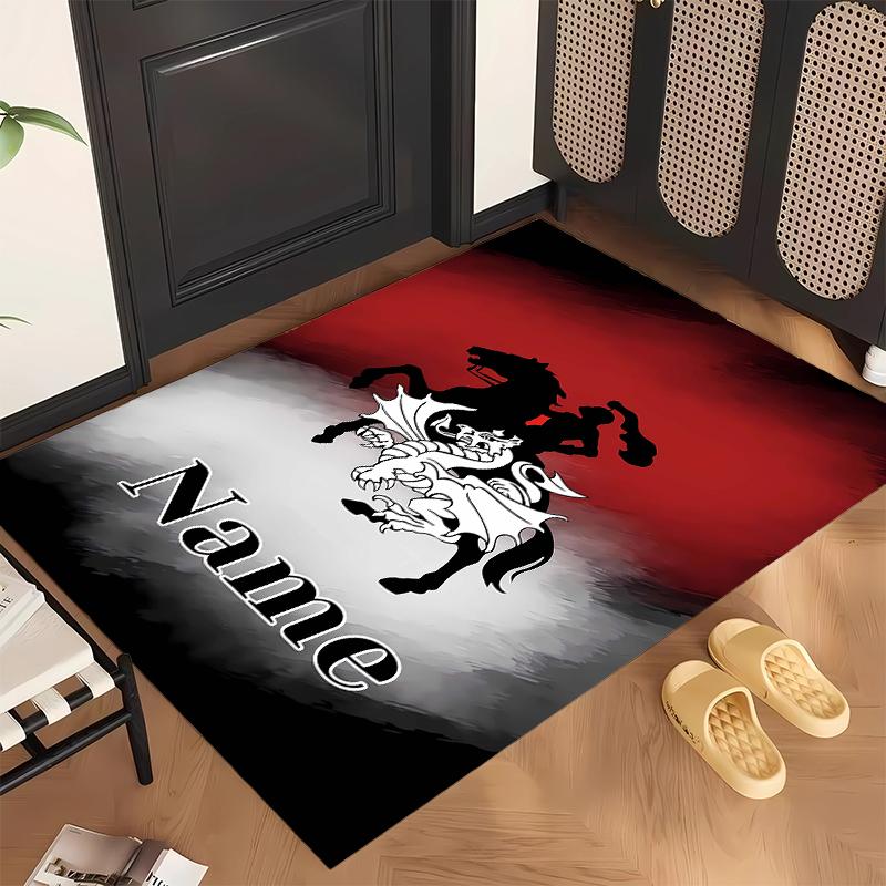 St George Illawarra Dragons (5) Personalized Name Office Carpet Stylish Decor for Living Room Bedroom Kitchen