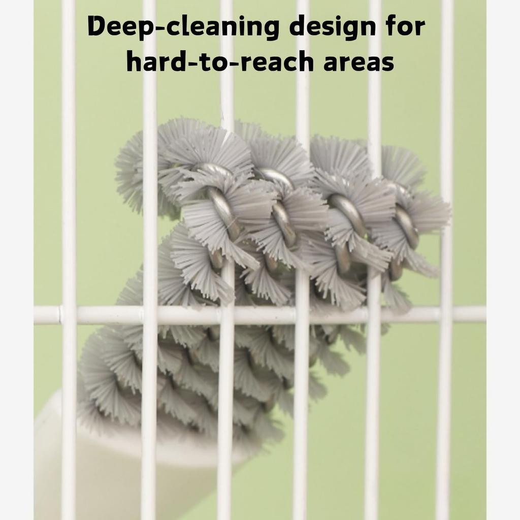 5Pcs Bird Cage Cleaner Set, Stainless Steel Poop Remover & Scraper Tool, Bird Cage Accessories for Small Animal Parakeet Hamster Rabbit Bird Cage