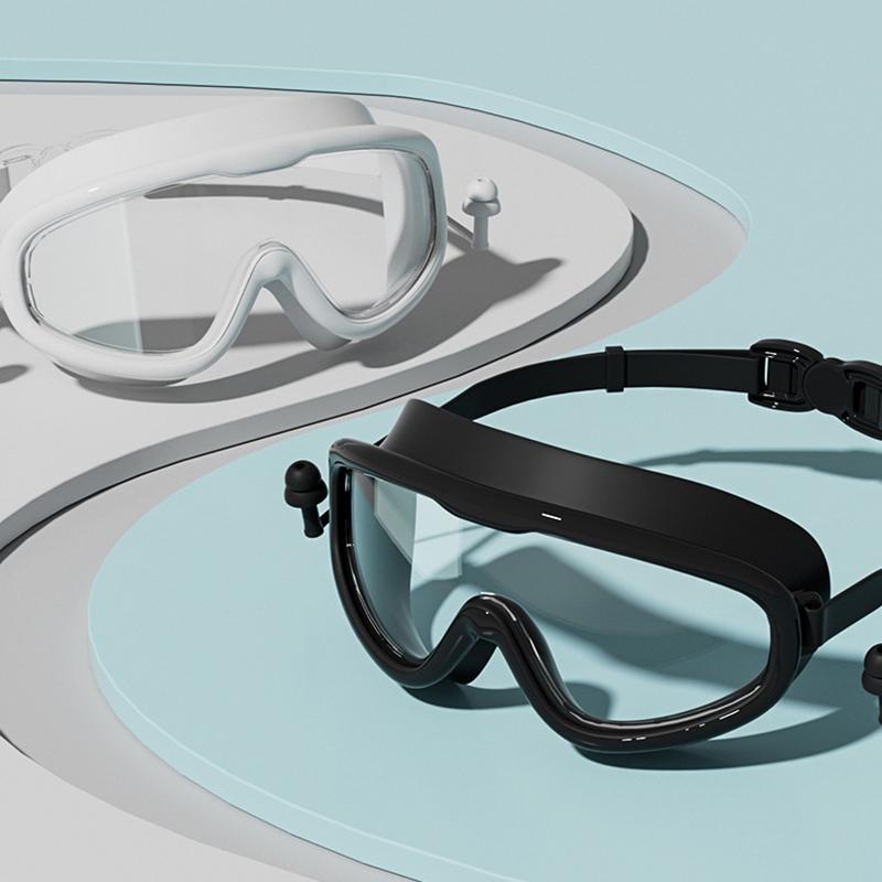 Popular Online Waterproof And Anti Fog Large Frame Professional Diving Goggles, Adult Swimming Goggles