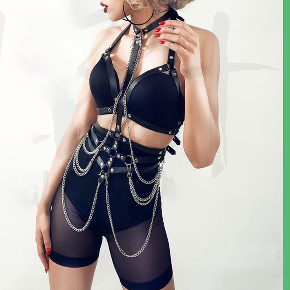 Damska kamizelka ze skóry PU w stylu Harajuku na jedno ramię, z sznurowanym designem podkreślającym talię