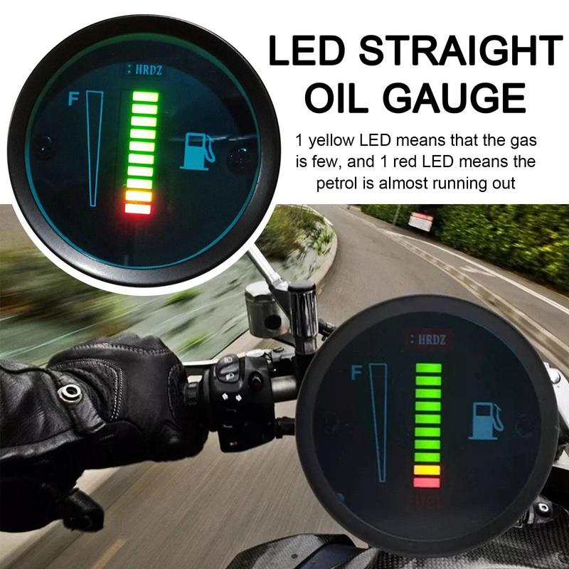 Universal 2" 52mm Car Motorcycle Fuel Level Gauge 12V LED Fuel Level Meter Gauge Fuel Level Sensor Alloy Car Styling