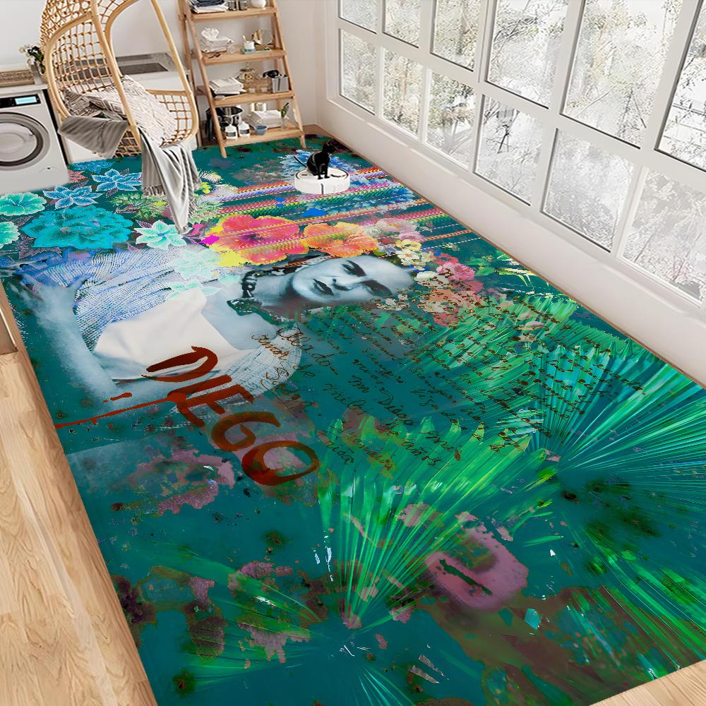 Mexican F-Fridas Floor Mat Rectangle Anti-slip Home Soft Badmat Front Door Indoor Outdoor Mat el Decor Mat