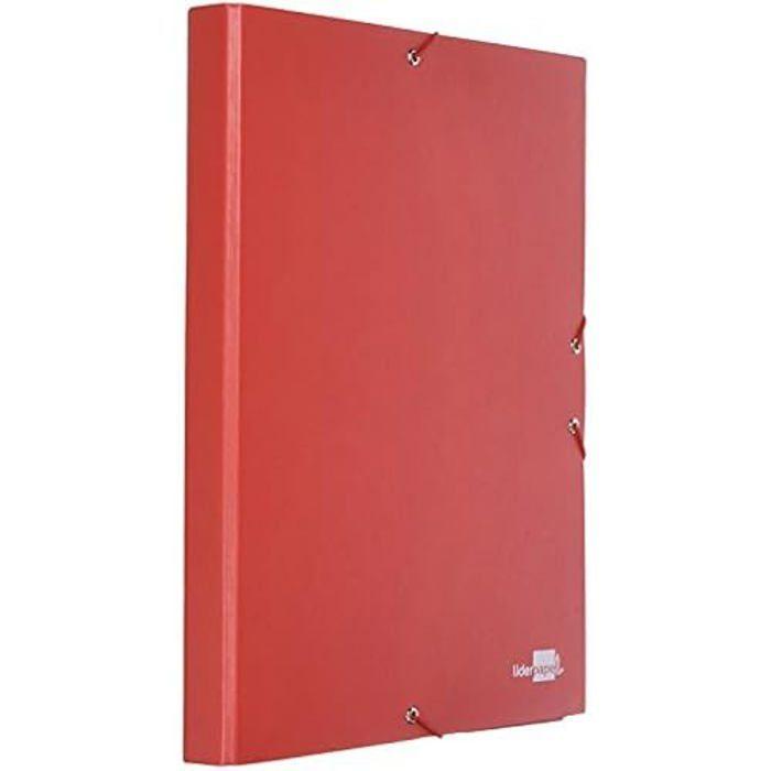 Dossier Projets - LIDERPAPEL - Py34 - Format Portefeuille - 4 Anneaux - Rouge