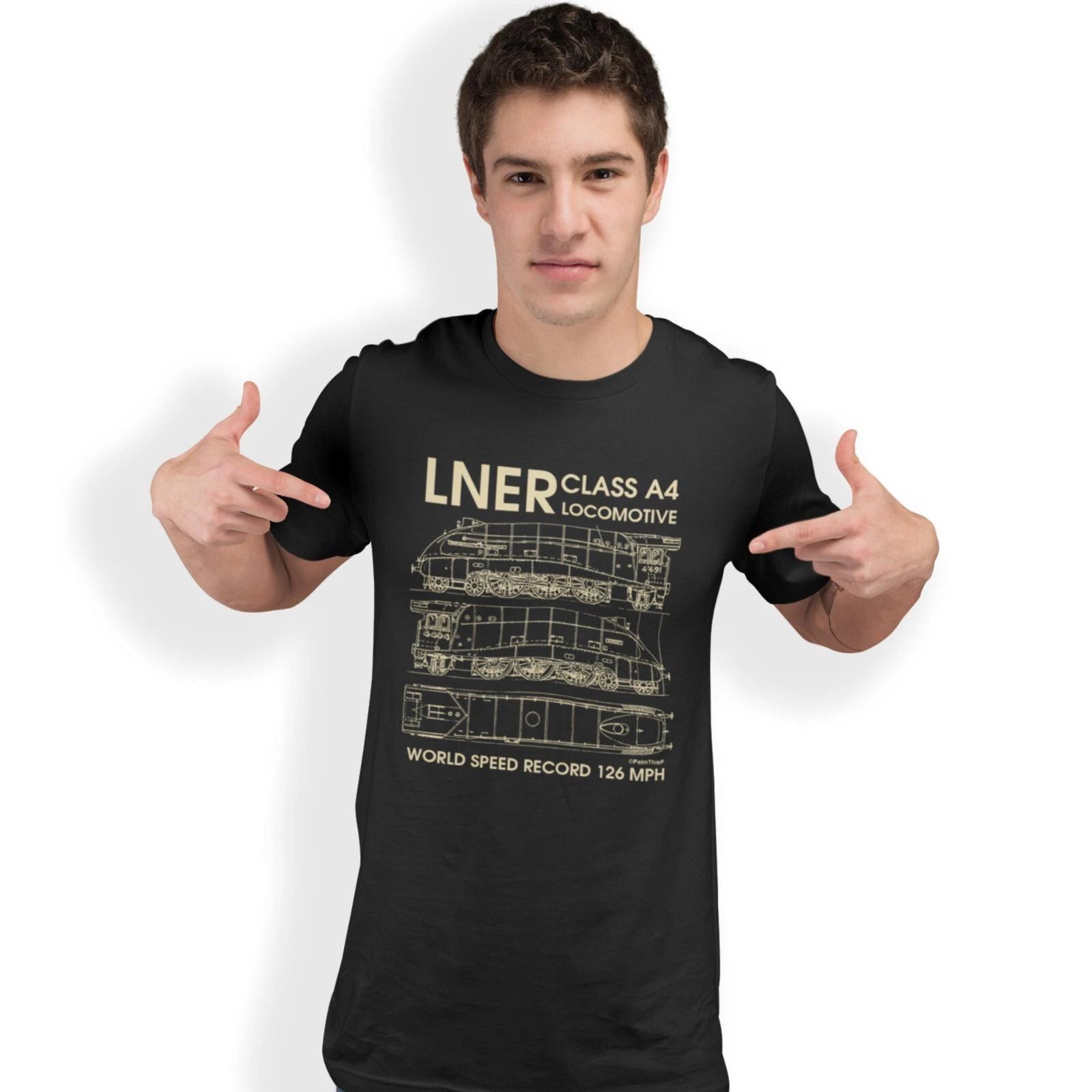 LNER Class A4 Locomotive Train T-Shirt Men s Blueprints Birthday Gift Size S-5XL L