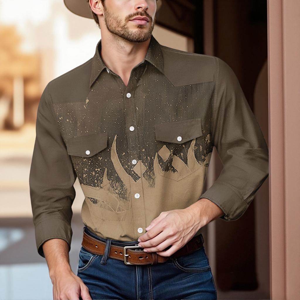 Men'S Fashionable Lapel And Shoulder Length Short Sleeved Casual Top