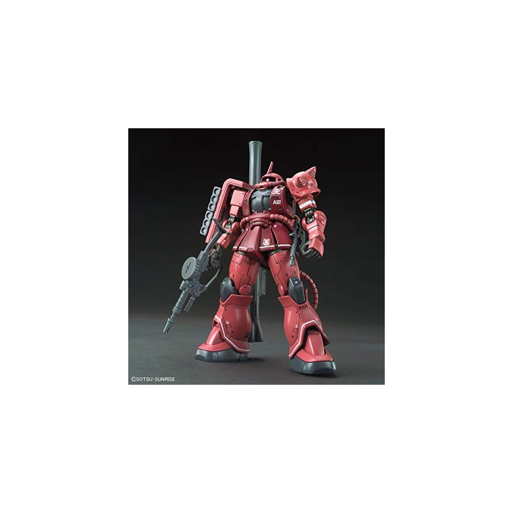 HG Gundam The Origin Char's Zaku II Red Comet Version 1/144 Scale Color-Coded Plastic Model Kit