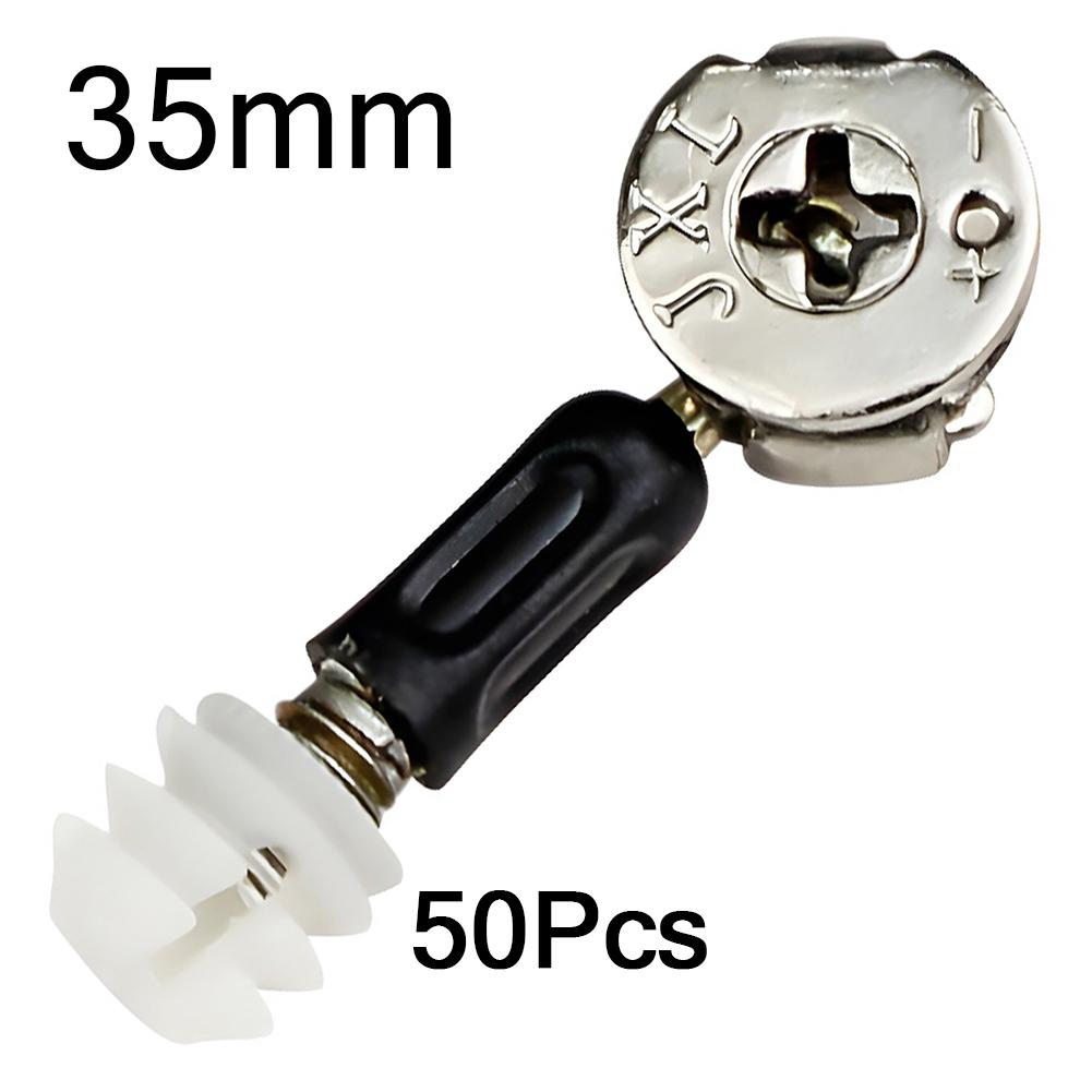 50 комплектов 3 в 1 Набор для соединения мебели Эксцентриковые гайки и эксцентриковые винты Мебельная соединительная фурнитура с дюбельными гайками и эксцентриковым винтом
