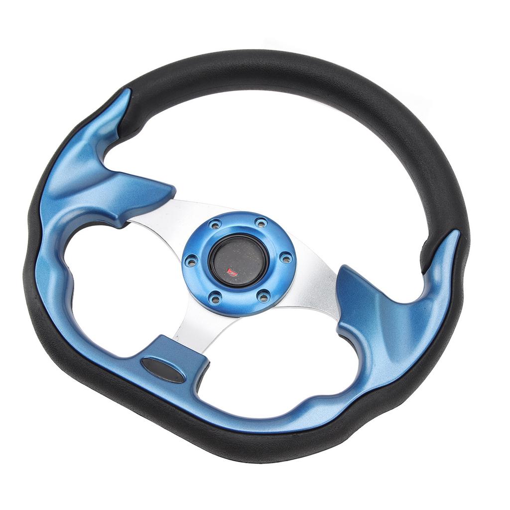 12.5 Inch Golf Cart Steering Wheel Universal 6 Holes Steering Wheel Replacement for E‑Z‑GO TXT & RXV Blue