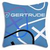 Fashionable letters Pillow Covers Cartoon Sofa Decorative Home Double-sided Printing Short Plush Cute Cushion Cover
