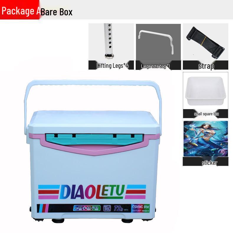 Diaoletu 18-22L Portable Insulated Fishing Box with Four-Legged Lift and Accessories