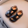 Scarpe in Pelle per Bambini Piccoli Opache Carine Classiche Scarpe Piatte per Bambini con Cinturino a T 21-30 Colore Unico Traforate Unisex Mary Janes per Bambino