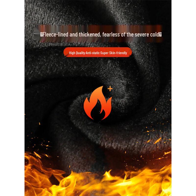 Men's Fleece-Lined Polo Collar Sweatshirt