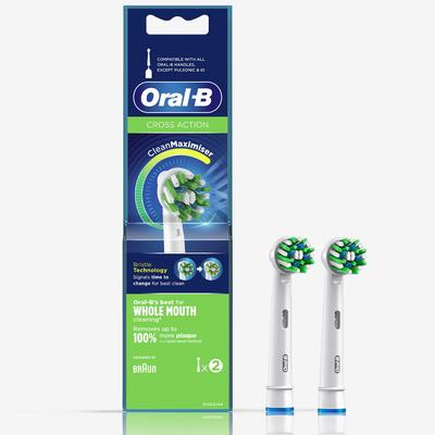 ORİJİNAL Cross Action Elektrikli Diş Fırçası Yumuşak Yedek Başlıkları Vitalty, Pro, Smart Serileri İçin, 2 yedek
