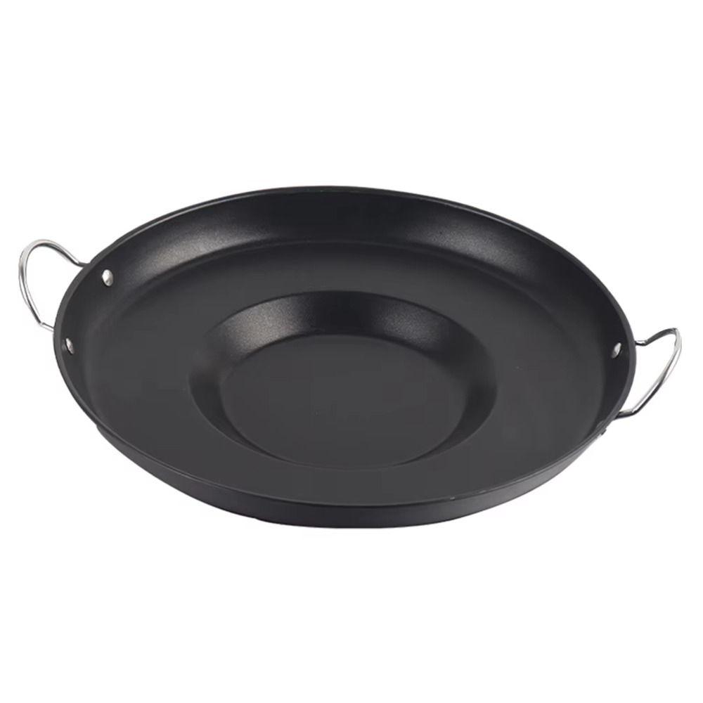 Anti-scald Flat Skillet Efficient Heat Distribution Griddle Pan with Handle  Breakfast Cooking