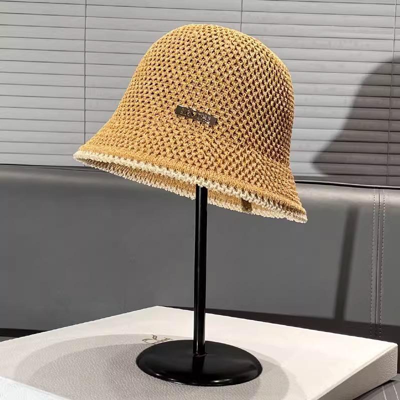 Hat women's new bucket hat cover face show face small spring and summer breathable versatile bucket hat tide