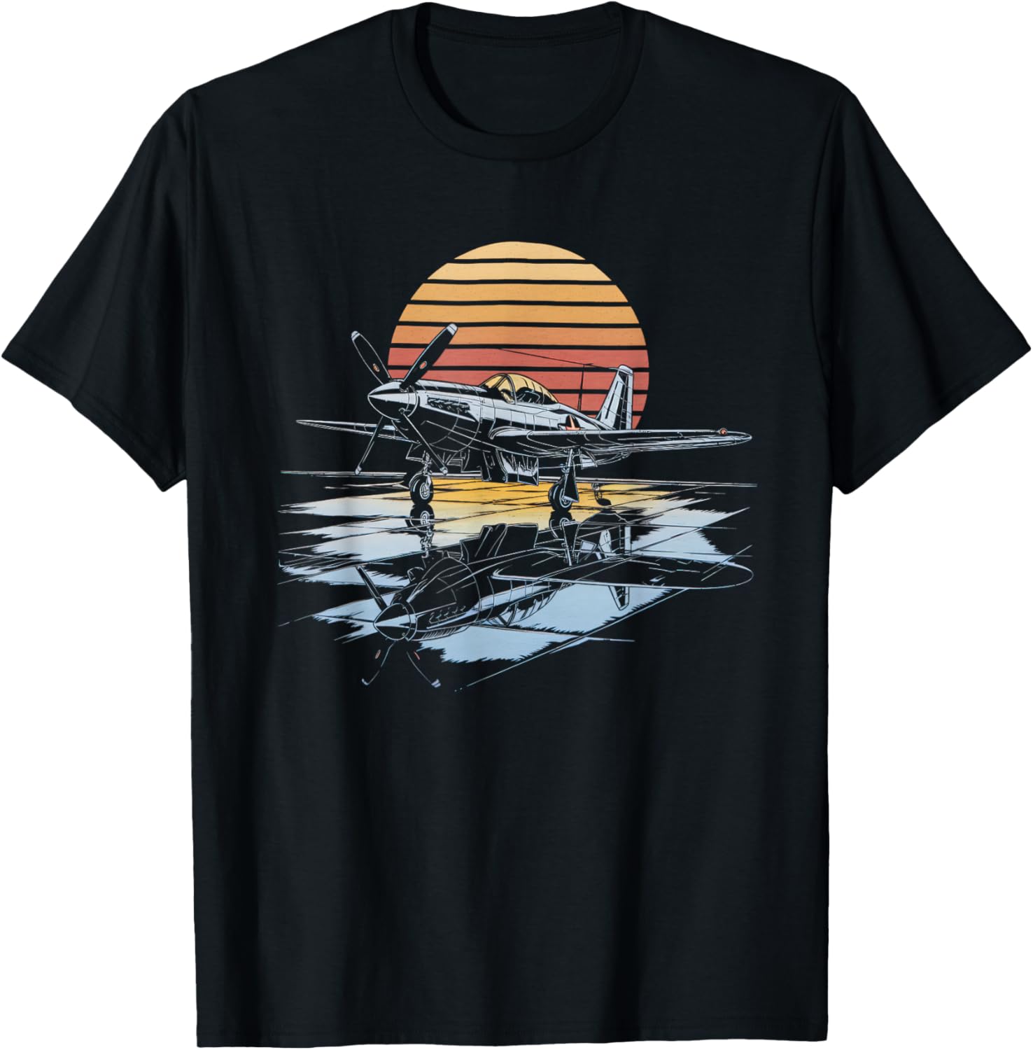 

WW2 Warplanes P51 Mustang Fighter Vintage T-Shirt 100% Cotton O-Neck Short Sleeve Summer Casual Mens T-shirt Streetwear - Men... 5XL різнокольоровий