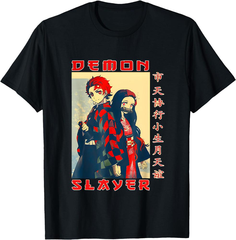 Demon Slayer Tanjiro Nezuko T-Shirt, Family Anime Fan Shirt, Gift Fan Anime Unisex T-Shirt XXXXL