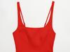 New Women's French Sexy Sleeveless Square Neck Lace-up Bodycon Midi Dress