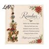 Christmas Themed Bag Tag Keychain with Blessing Greeting Card Vintage Metal Tree Pendant Charm Pendant Holiday Accessory Meaningful Gift