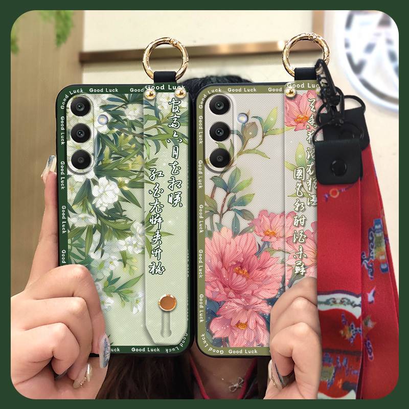 Soft Case Protective Phone Case For Samsung Galaxy A16 5G/SM-166P/E Kickstand Ring Silicone Phone Holder Durable Lanyard