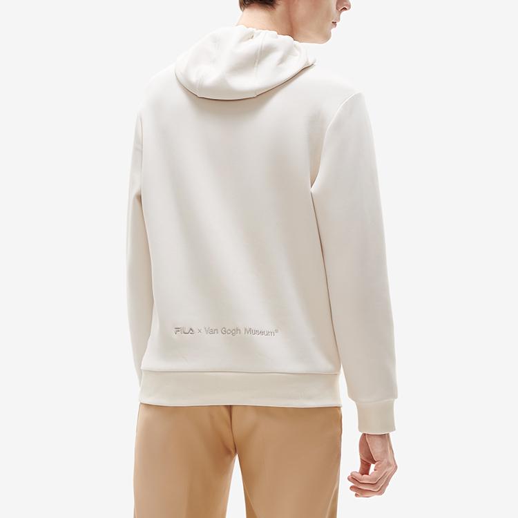 Fila X Van Gogh Museum Kollaboration Fa Fan Serie Bedruckter Sportstrick Pullover Hoodie Herren Hoodies Laktose F11M218210F-BG