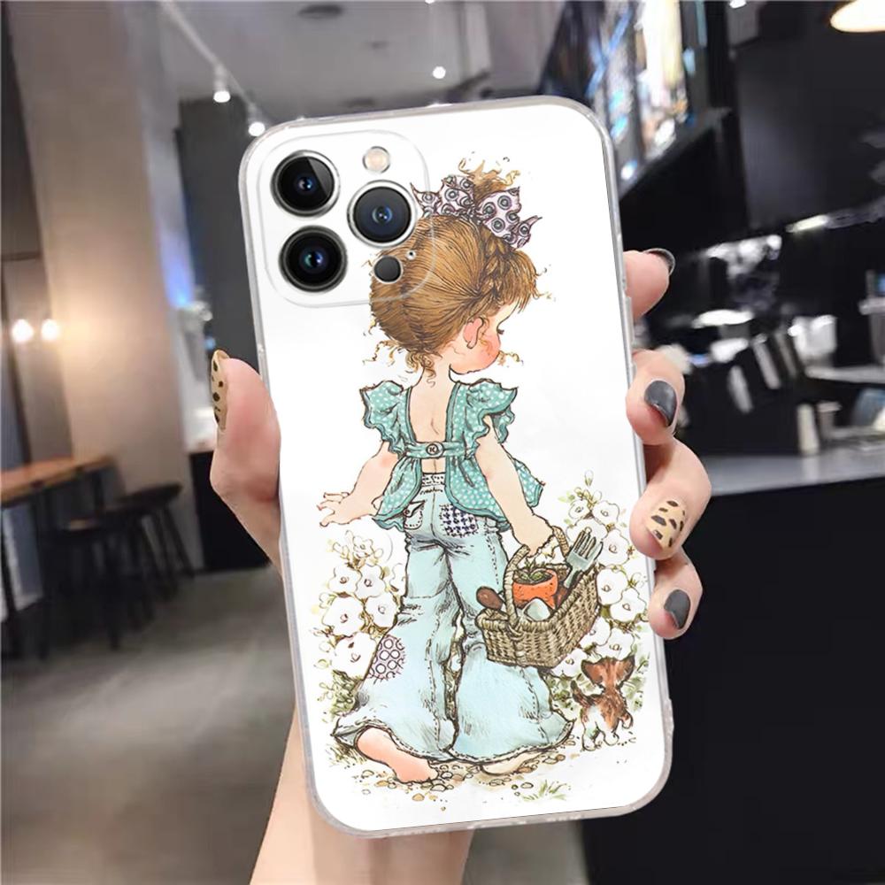 Sarah Kay Girls cute Phone Case For iPhone 15 14 11 12 13 Mini Pro XS Max Cover 6 7 8 Plus X XR SE 2020 Funda Shell