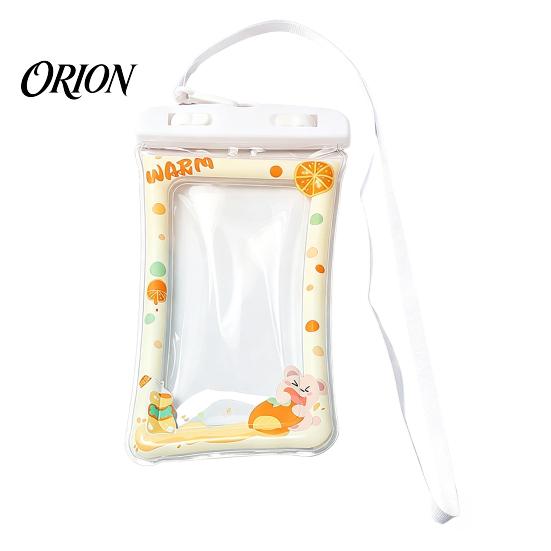 Snorkeling Phone Holder Cute Waterproof Pouch with Floating Airbag And Lanyard, Clear PVC Cellphone Dry Bag for Swimming Beach Pool, Sensitive