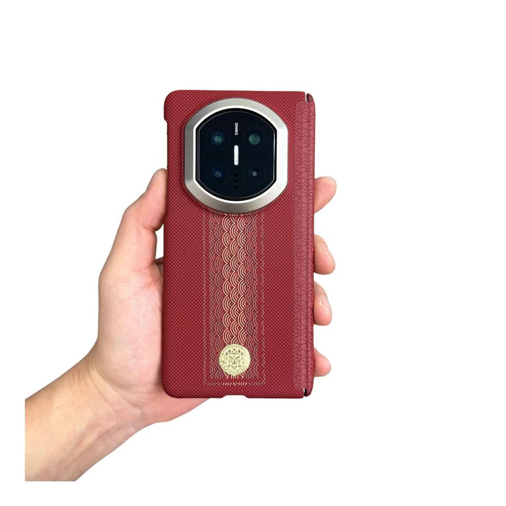 Huawei Mate X7 Gelbes Reichtumsgott-Case: Magnetisches Kevlar-Scharnier, Sturzsicherer Schutz