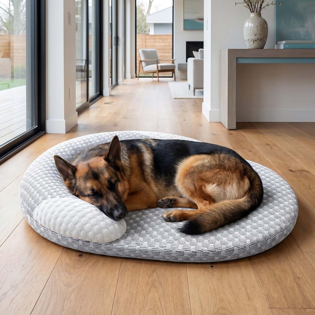 Cooling Dog Bed Summer Ice Silk Cat Mat Oval Pet Nest Breathable Heat Dissipation Cooling Pad for Small Medium Large Dogs Cats