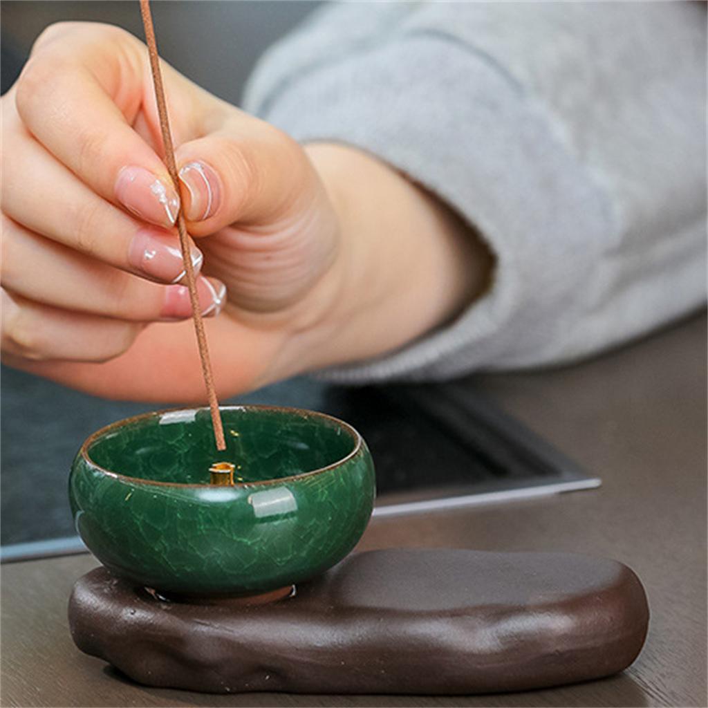 Lucky Cat Incense Holder Elegant Censer Indoor Incense Holder for Home Office Yoga Aromatcherapy Decor