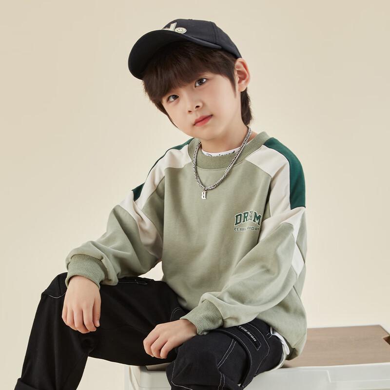 Duoduojia Boys Color-block Pullover Sweatshirt 110