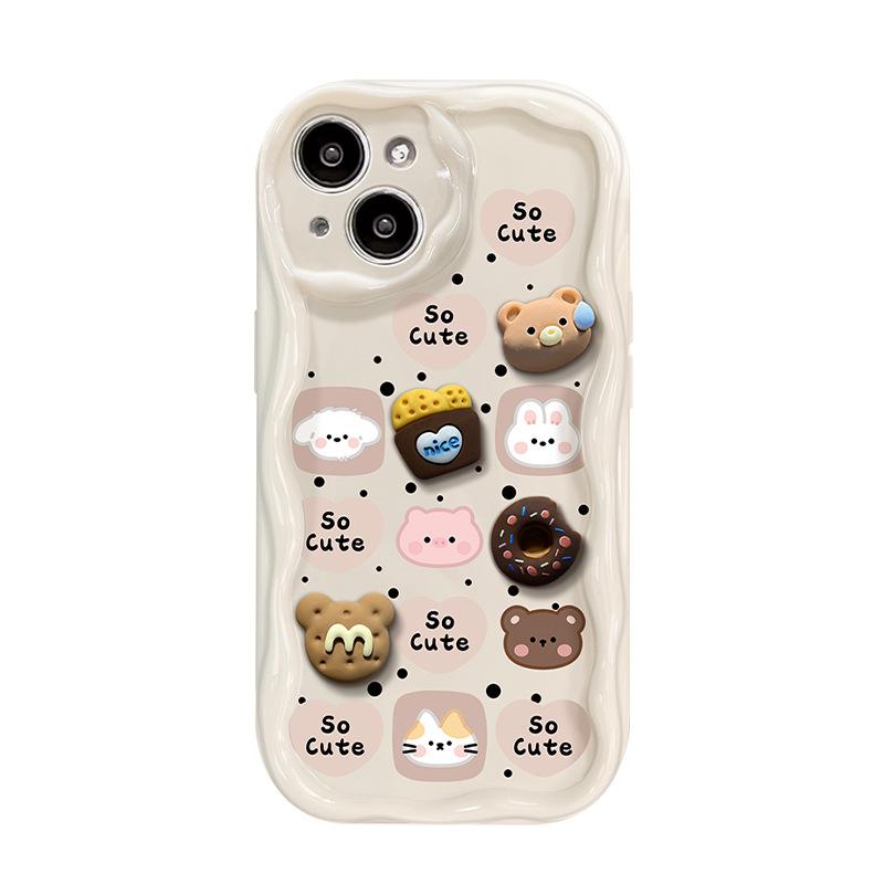 Etui na telefon komórkowy Apple 15 IPhone 14promax/13 Smycz z lalką misia 11/12 Silikonowe odporne na upadki Xr