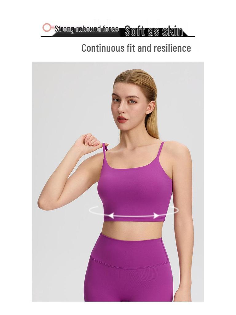 Bare-Feel Five-Piece Yoga Set: Long & Short Sleeve Tops, Chest Pads, Tight Slimming High-Waisted Pants.