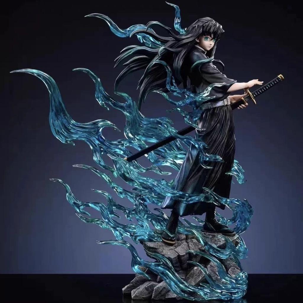 Muichiro Tokito Pilastro del Sole Demon Slayer Statuetta Anime 9.84 Pollici/25 cm PVC mobile Preferiti Posizione di Combattimento Giocattoli Regali Durevoli