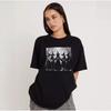 American Retro Style 100% Cotton Oversize T-Shirt with Fun Print